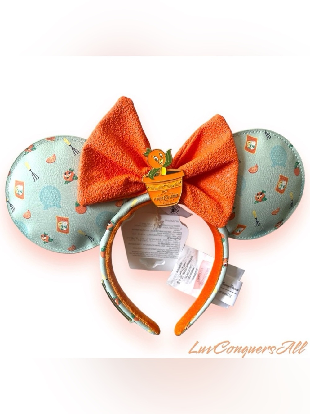 Disney Parks Ear Headband Loungefly Orange Bird Epcot Flower & Garden